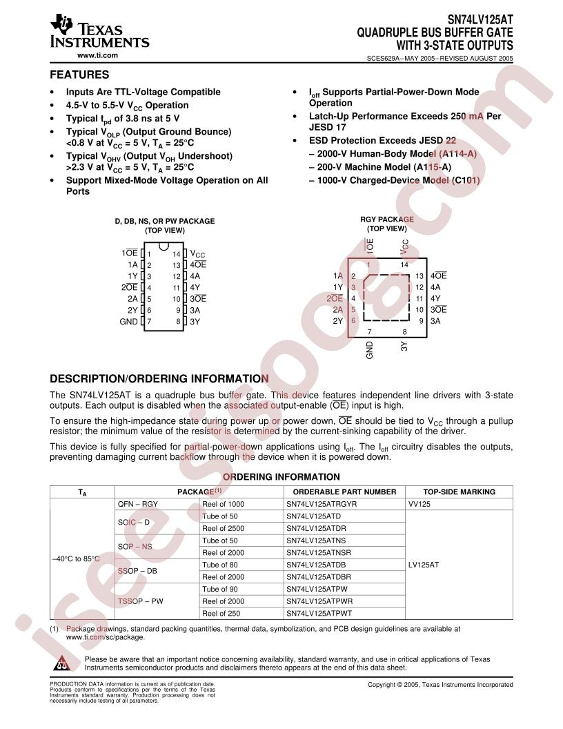 SN74LV125AT