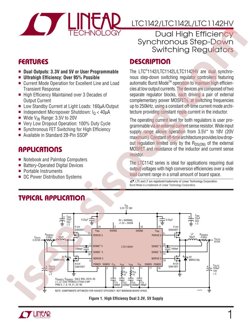 LTC1142/L/HV
