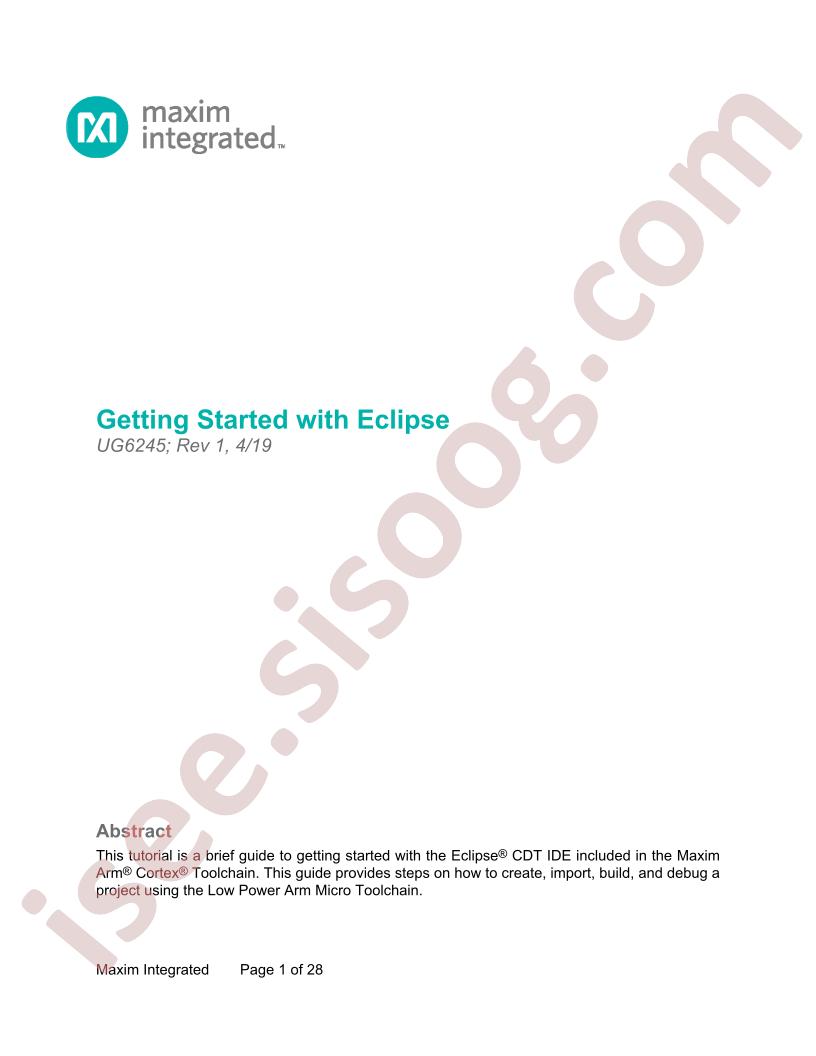 Getting Started with Eclipse
