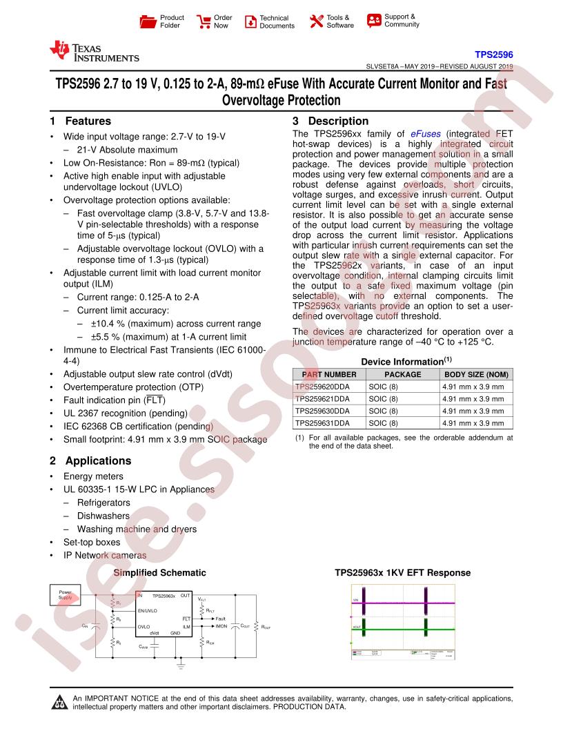 TPS2596xx Datasheet
