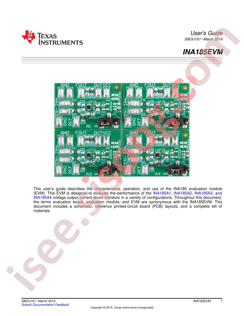 INA185EVM User Guide
