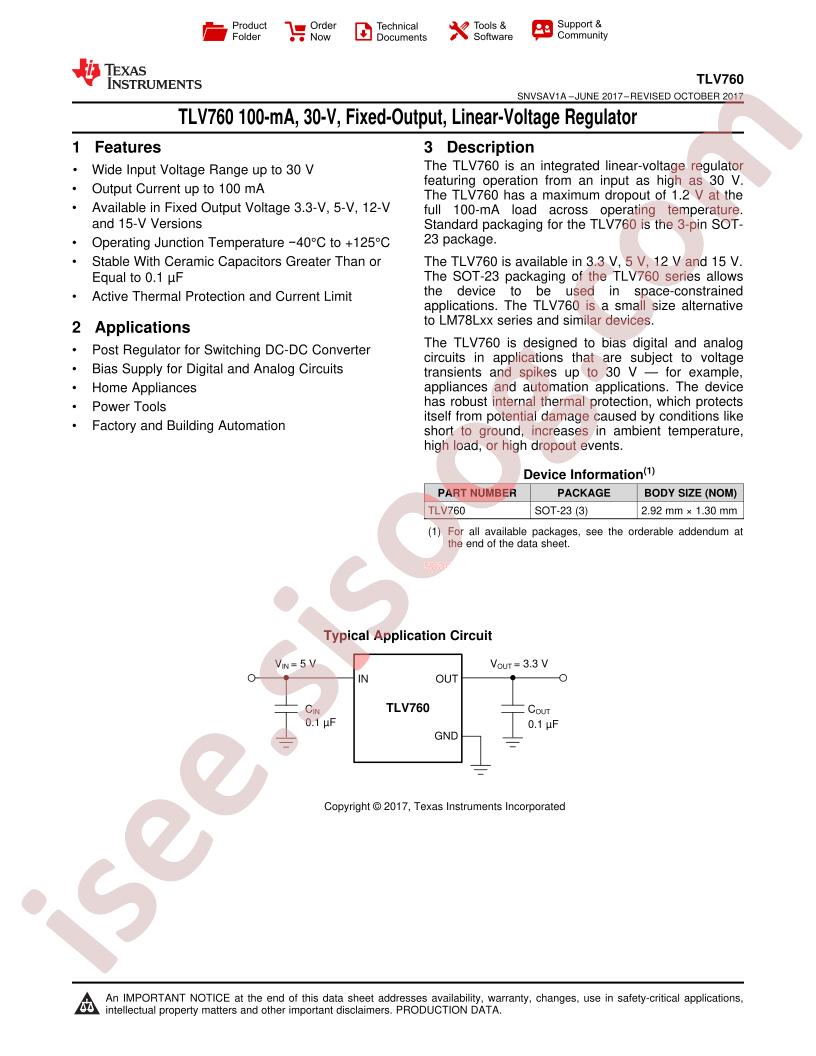 TLV760 Datasheet