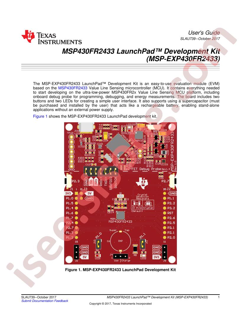 MSP-EXP430FR2433 User Guide