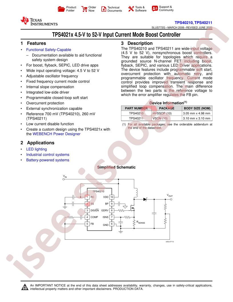 TPS40210, TPS40211