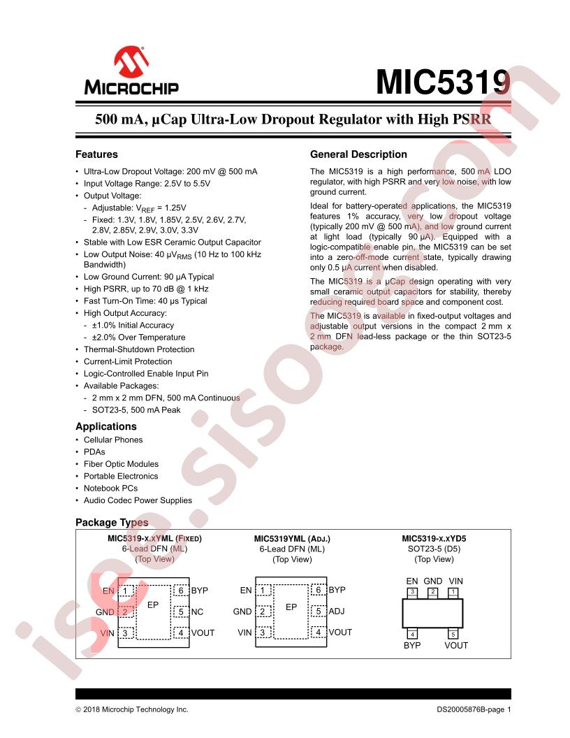 MIC5319 Datasheet