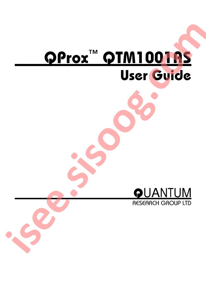 QTM1001AS User Guide