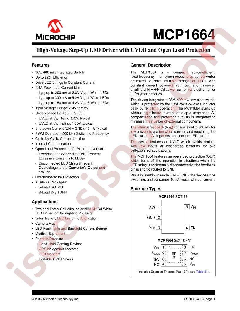 MCP1664 Datasheet