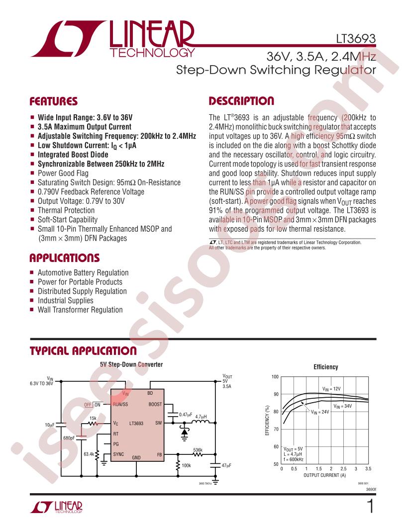 LT3693 Datasheet