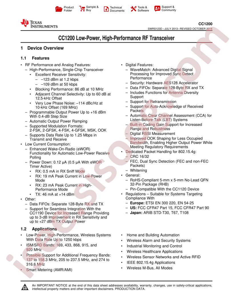 CC1200 DataSheet