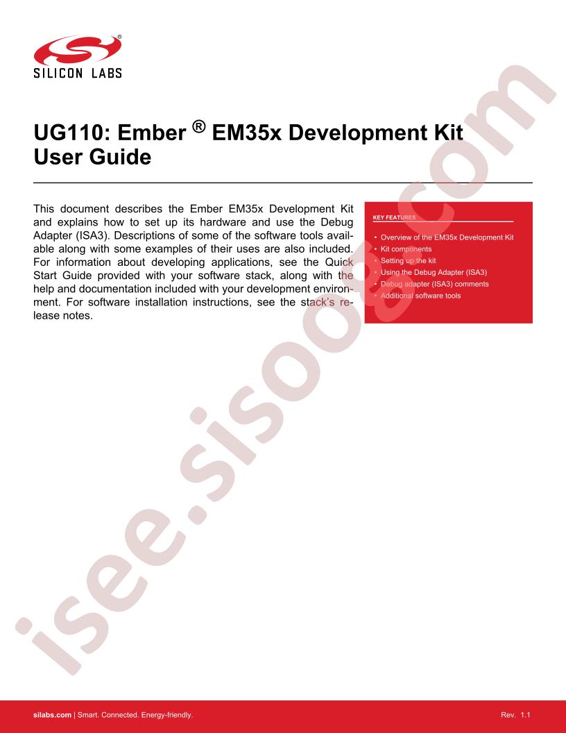 EM35X Development Kit User Guide