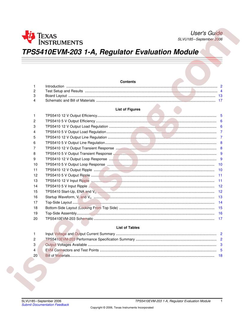 TPS5410EVM-203 User Guide