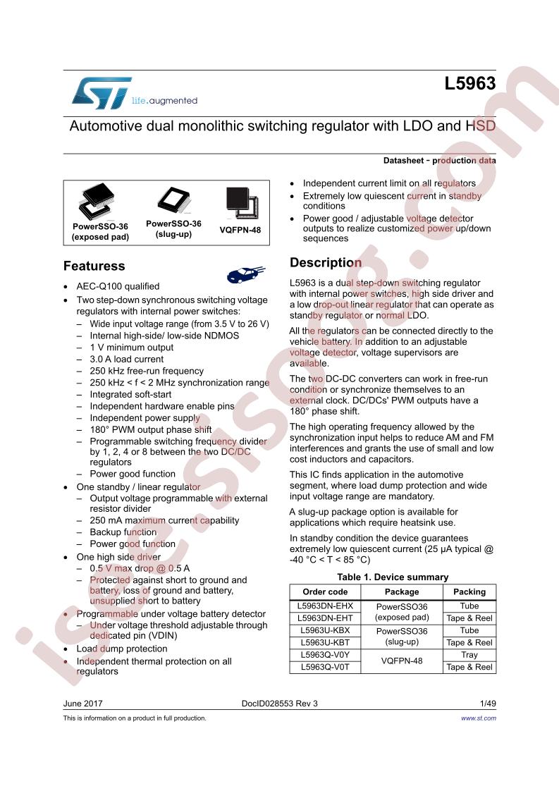 L5963 Datasheet