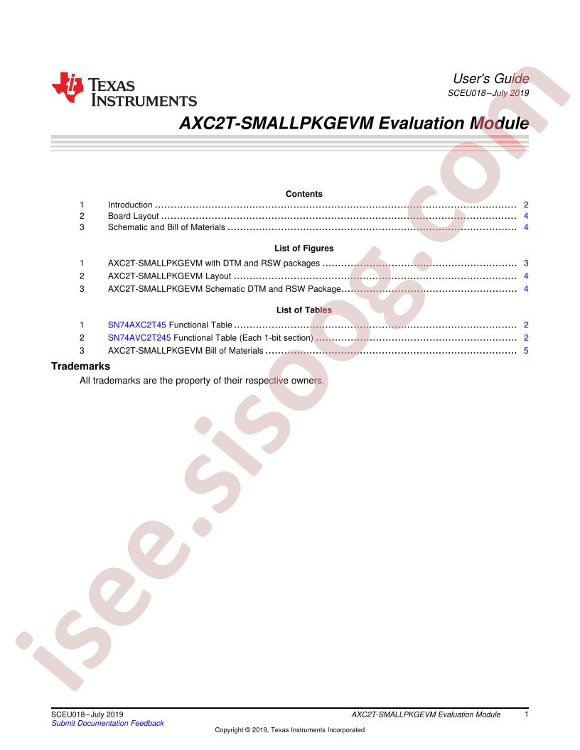 AXC2T-SMALLPKGEVM User Guide