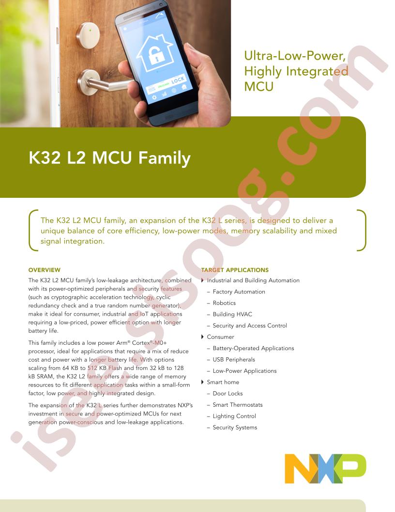 K32 L2 MCU Fact Sheet
