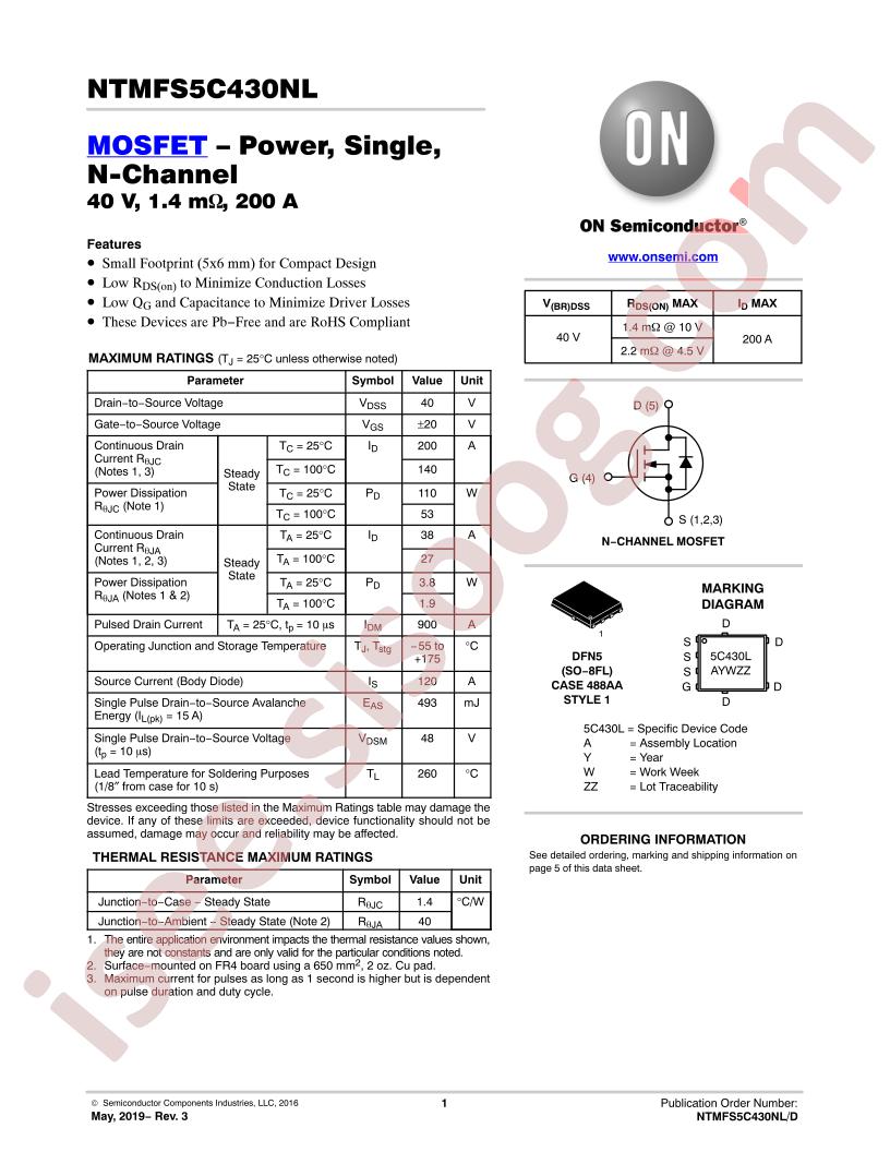 NTMFS5C430NL