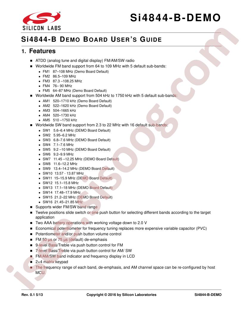 Si4844-B-DEMO User Guide