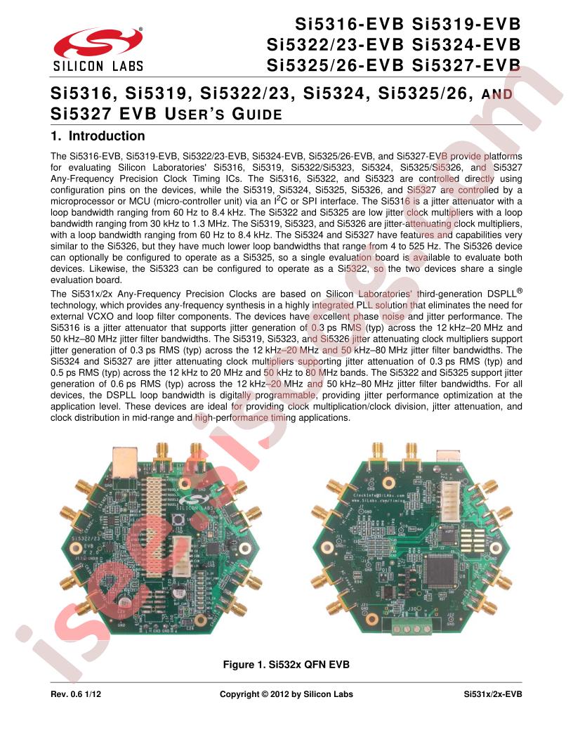 SI53xx-EVB User Guide