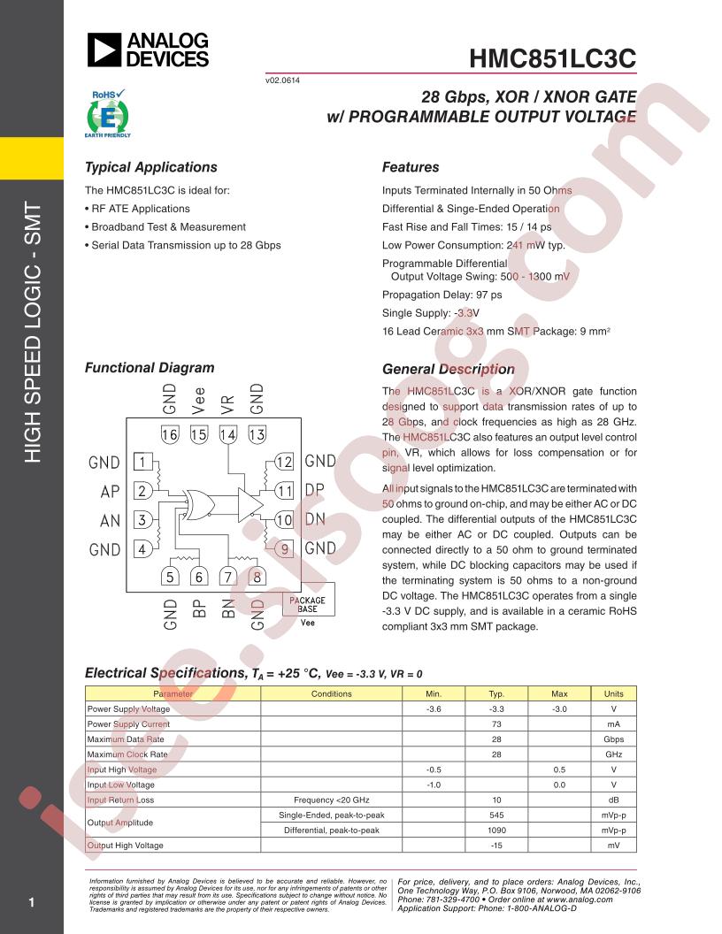 HMC851LC3C