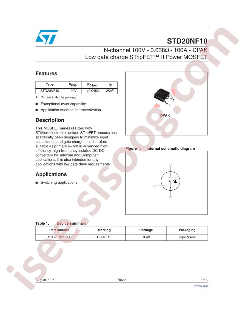 STD20NF10