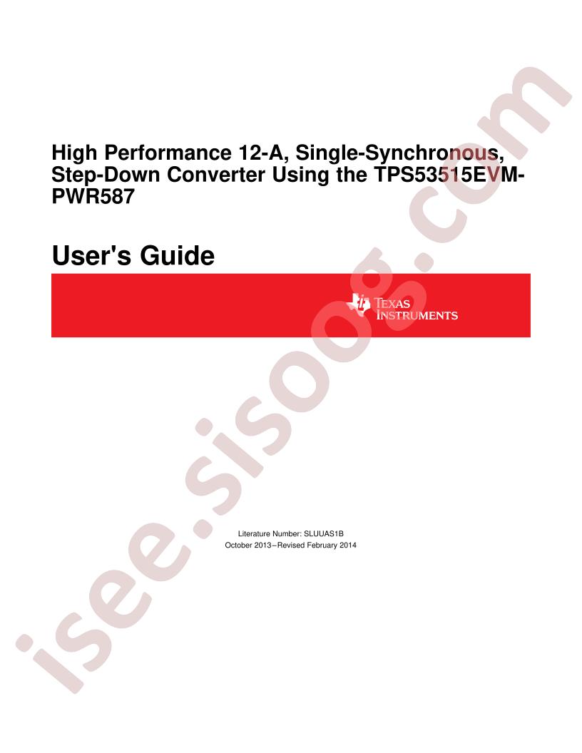 TPS53515EVM-PWR587 Guide