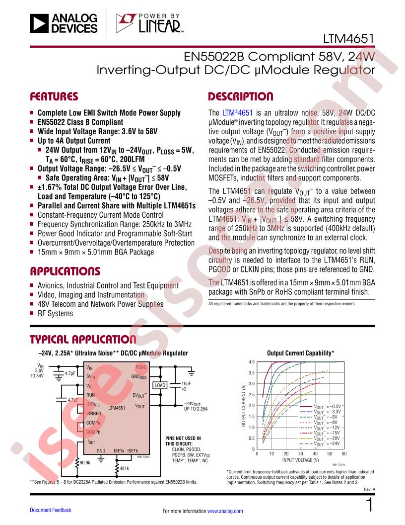 LTM4651 Datasheet