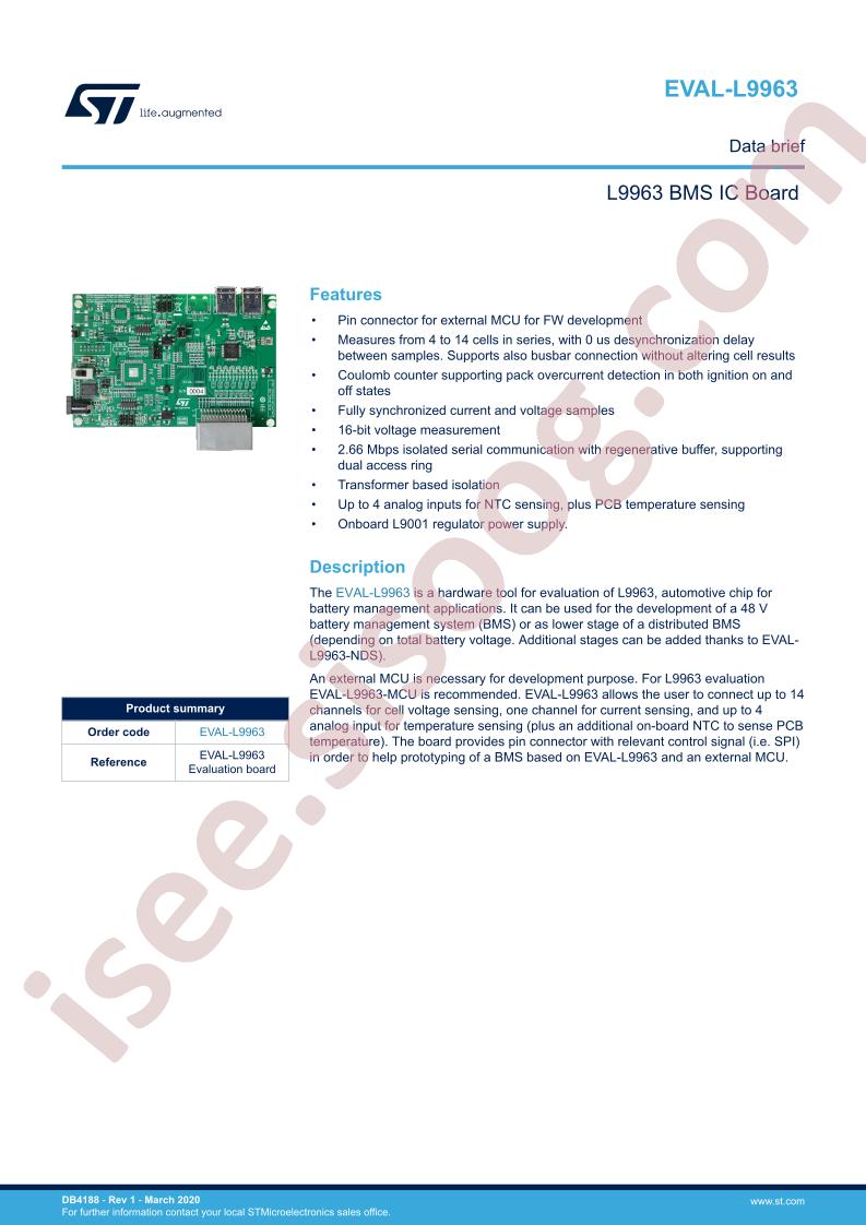 EVAL-L9963 Data Brief