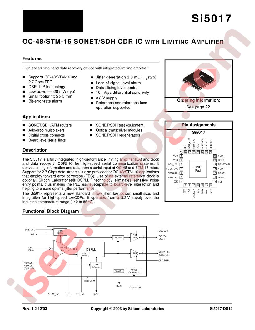 SI5017 Rev1.2