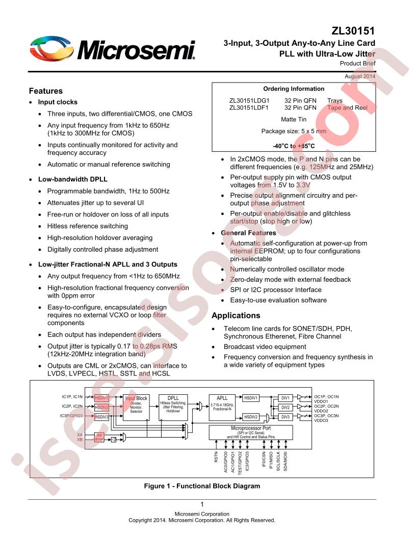 ZL30151 Brief