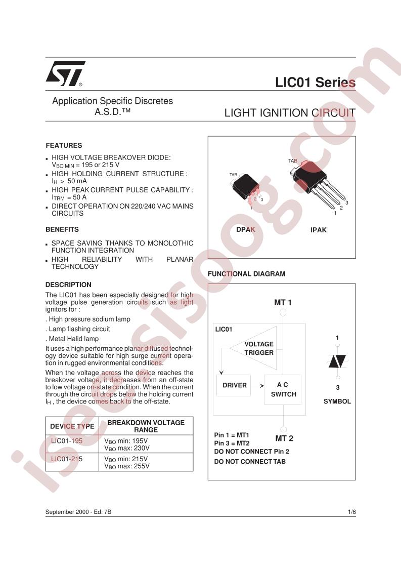 LIC01 Series