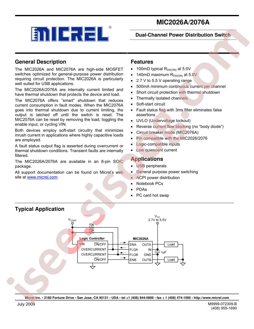 MIC2026A,2076A