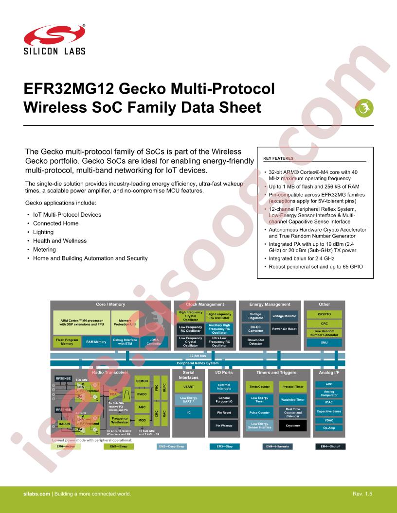 EFR32MG12 Family Datasheet