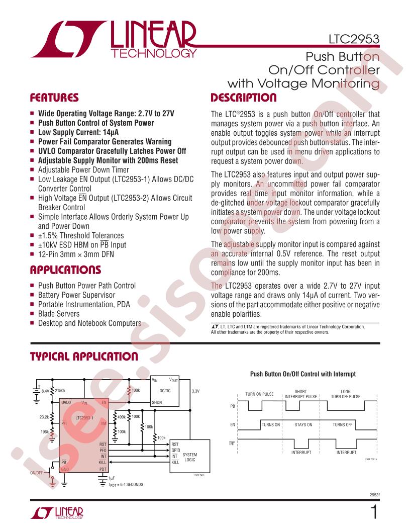 LTC2953 Datasheet