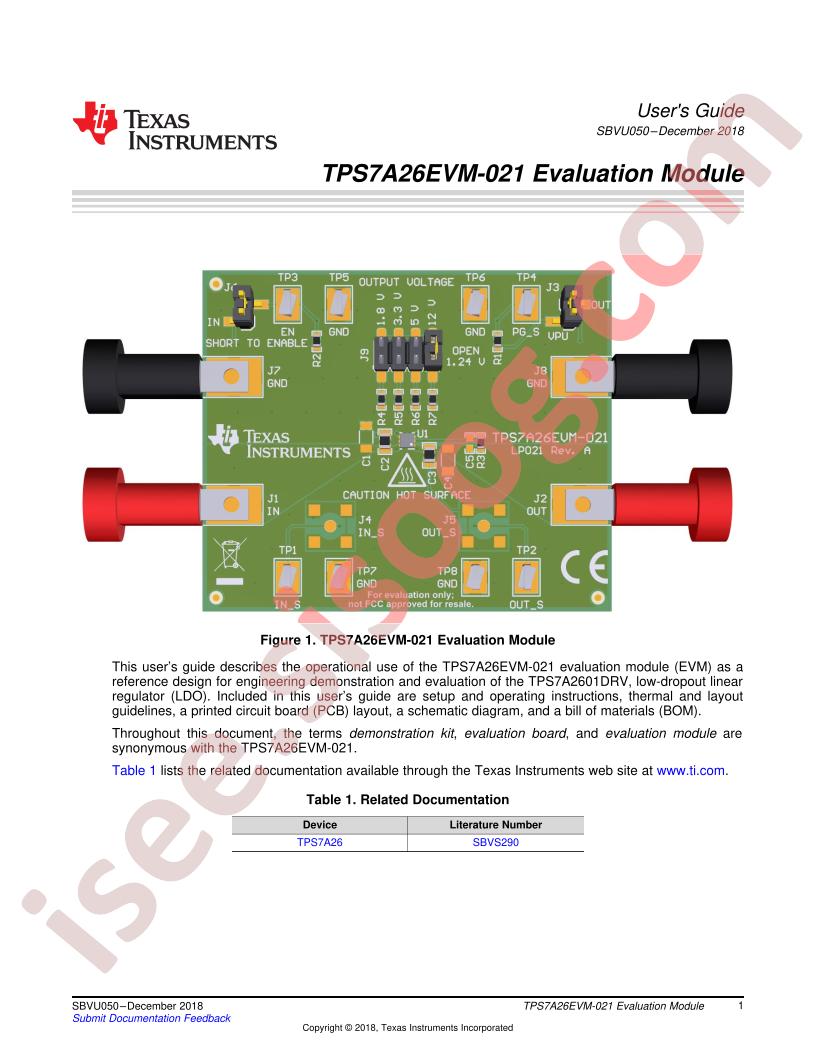 TPS7A26EVM-021 User Guide