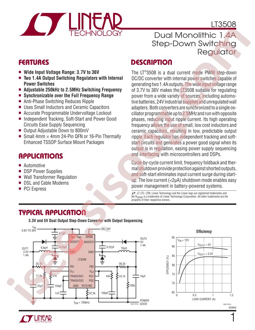 LT3508 Datasheet