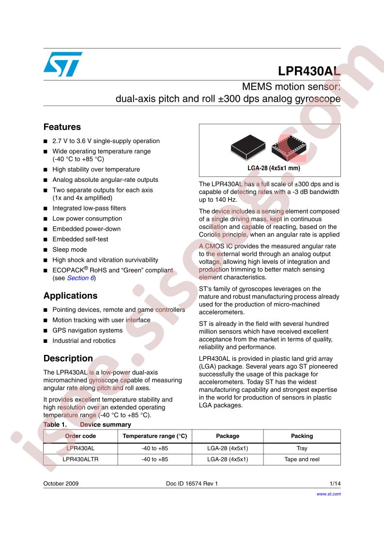 LPR430AL