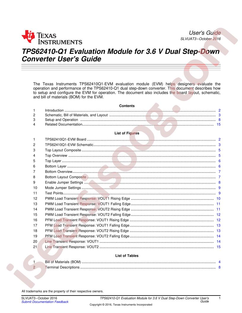TPS62410Q1-EVM User Guide