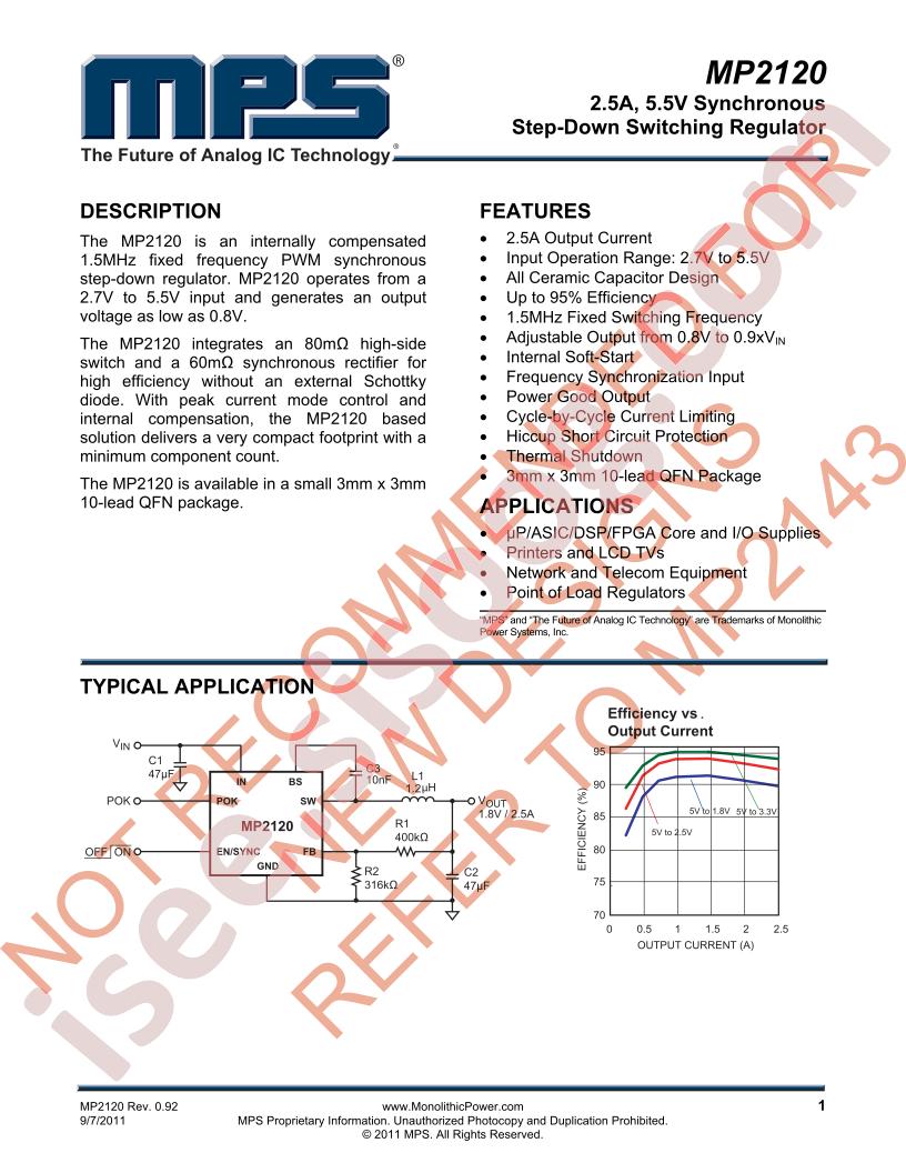 MP2120 Datasheet