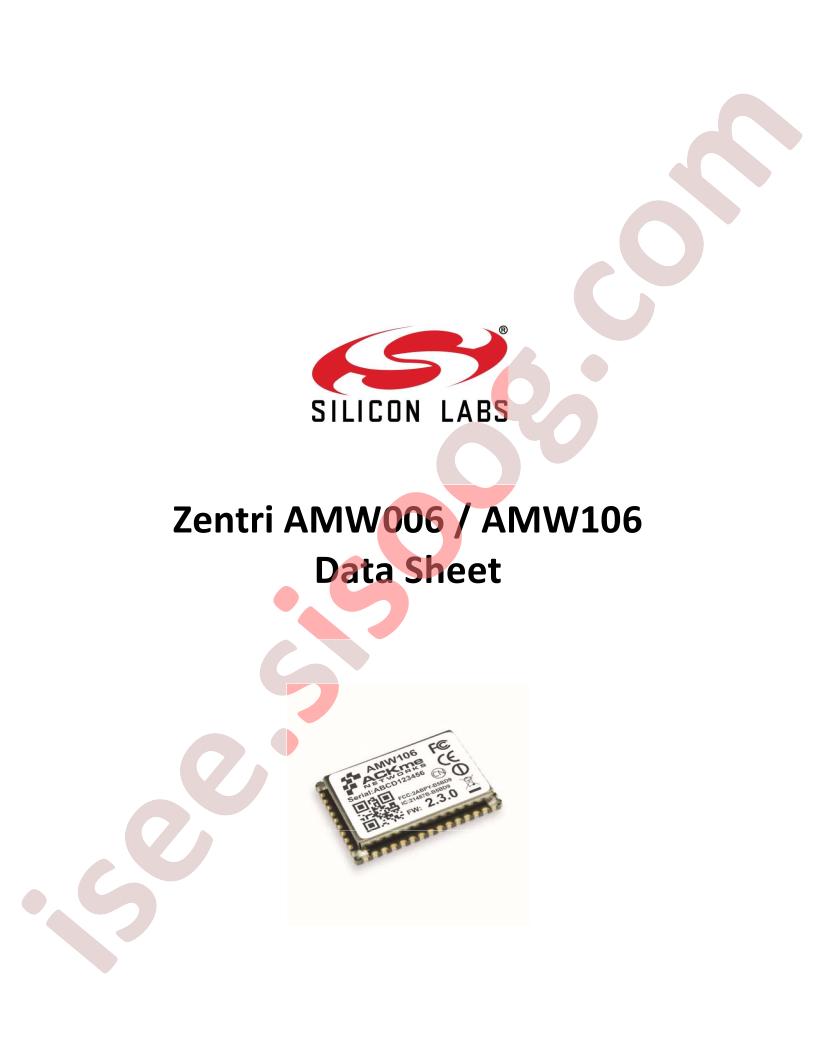 AMW006 & AMW106 Datasheet