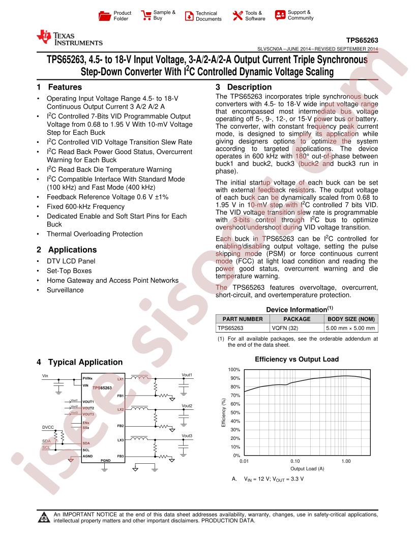 TPS65263 Data Sheet
