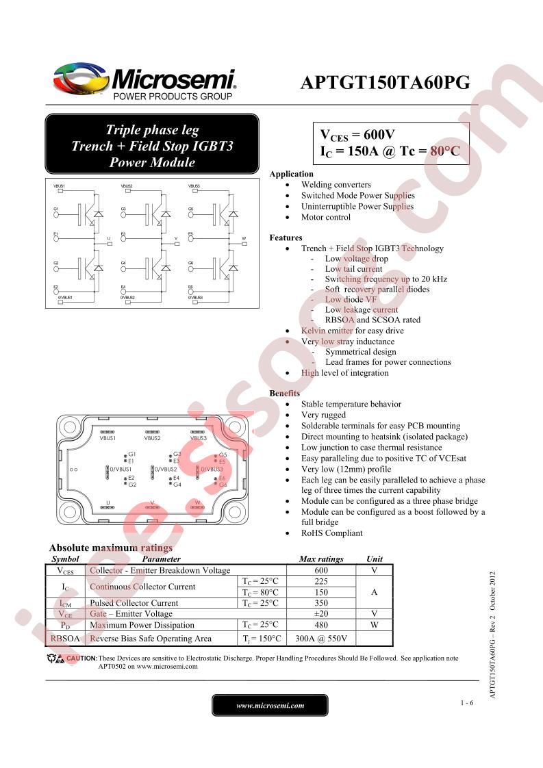 APTGT150TA60PG