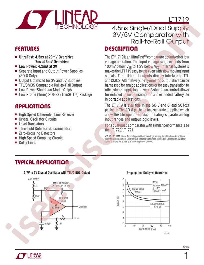 LT1719 Datasheet