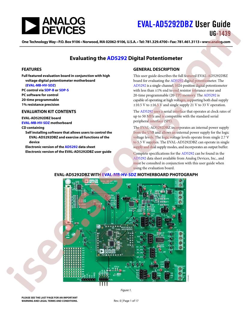 EVAL-AD5292EBZ