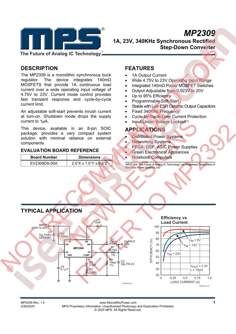 MP2309 Datasheet