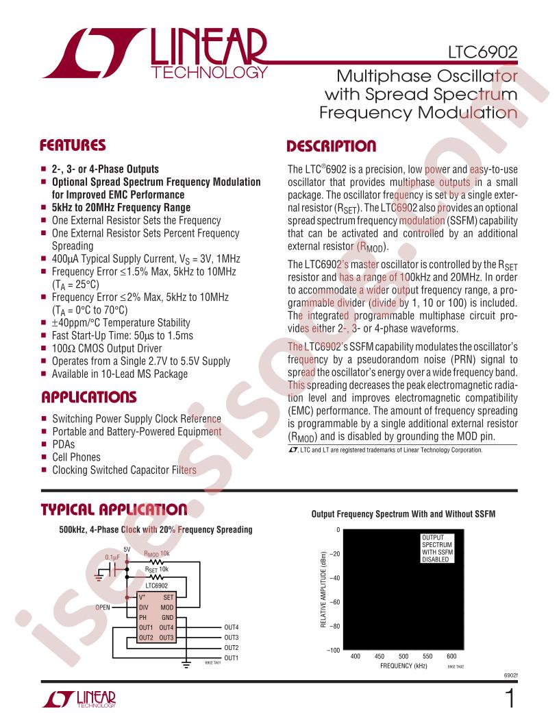 LTC6902 Datasheet