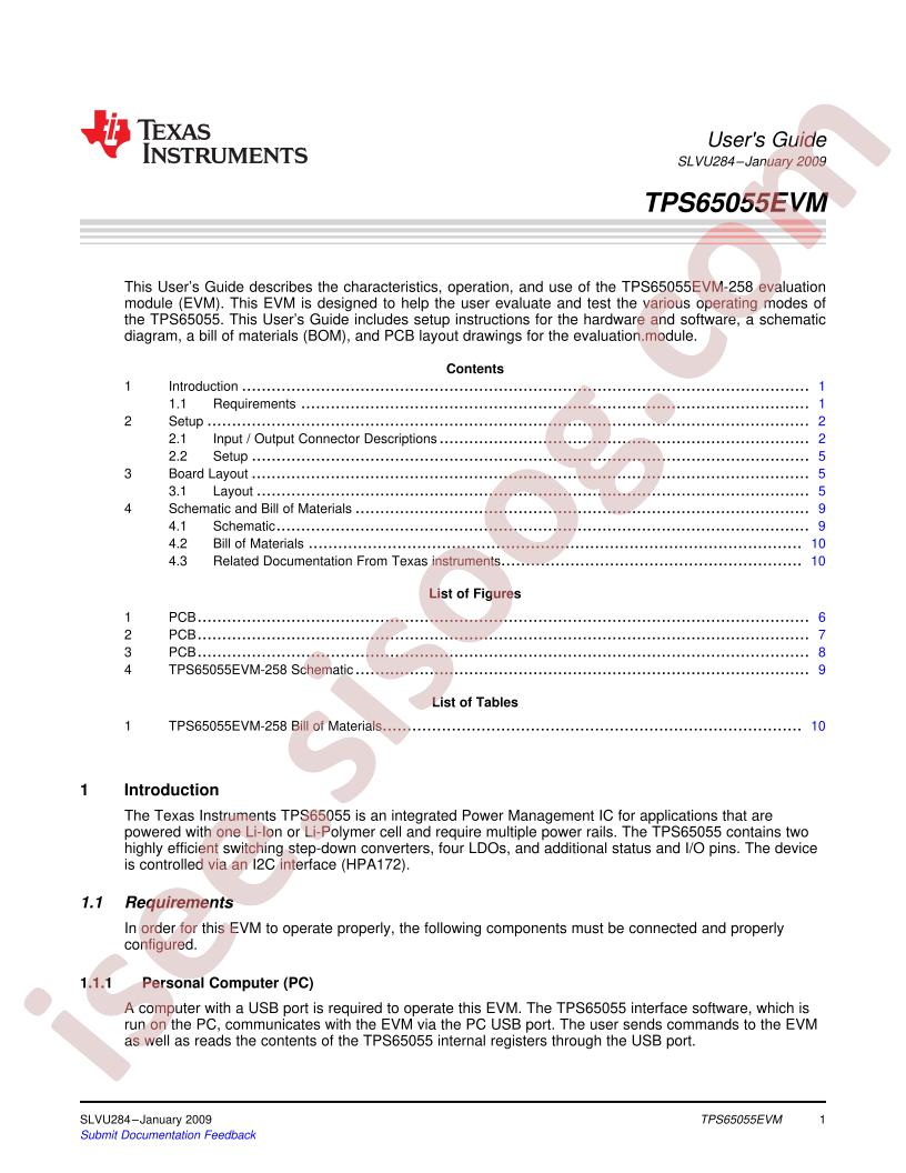 TPS65055EVM Guide