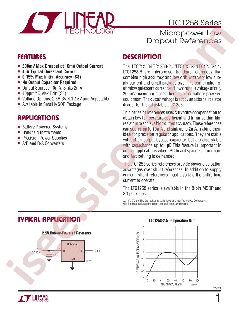 LTC1258 Series
