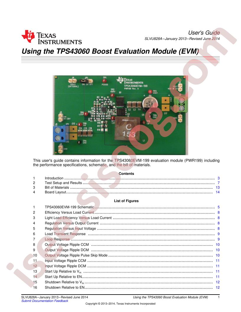 TPS43060EVM-199 User Guide