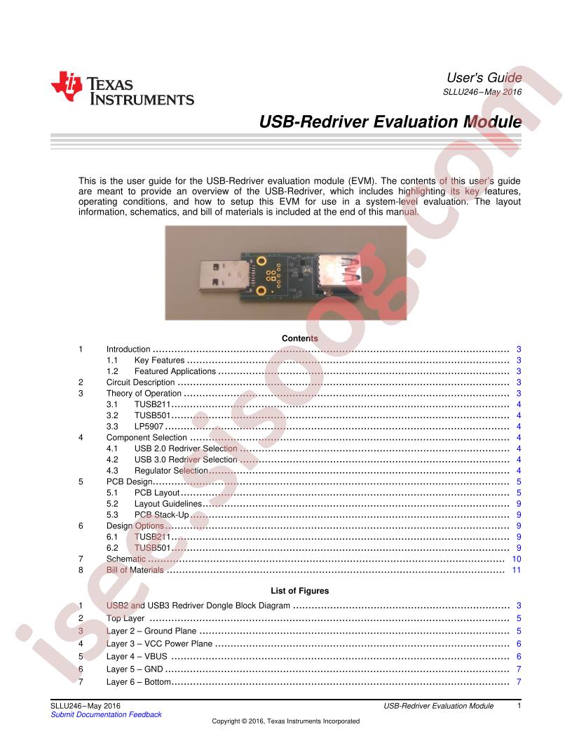USB-REDRIVER-EVM User Guide