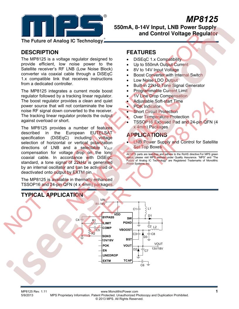 MP8125 Datasheet