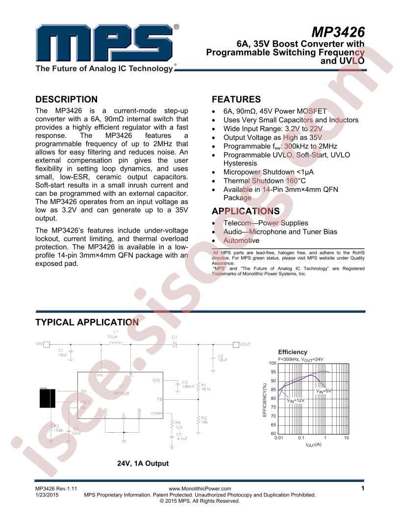 MP3426 Datasheet